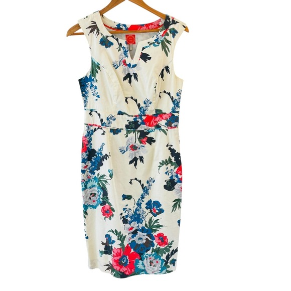 Joules Dresses & Skirts - Joules Floral Shift Dress Womens 6 Multicolor Sleeveless Sheath Lined Career